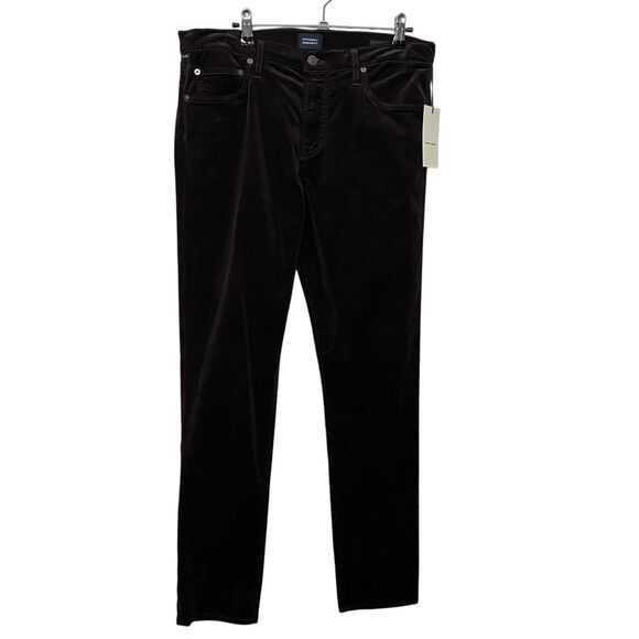 Citizens of Humanity NWT London Velvet Jeans Men’s Size 32 Brown Slim Tapered - Picture 2 of 13